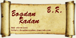 Bogdan Radan vizit kartica